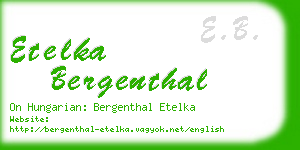 etelka bergenthal business card